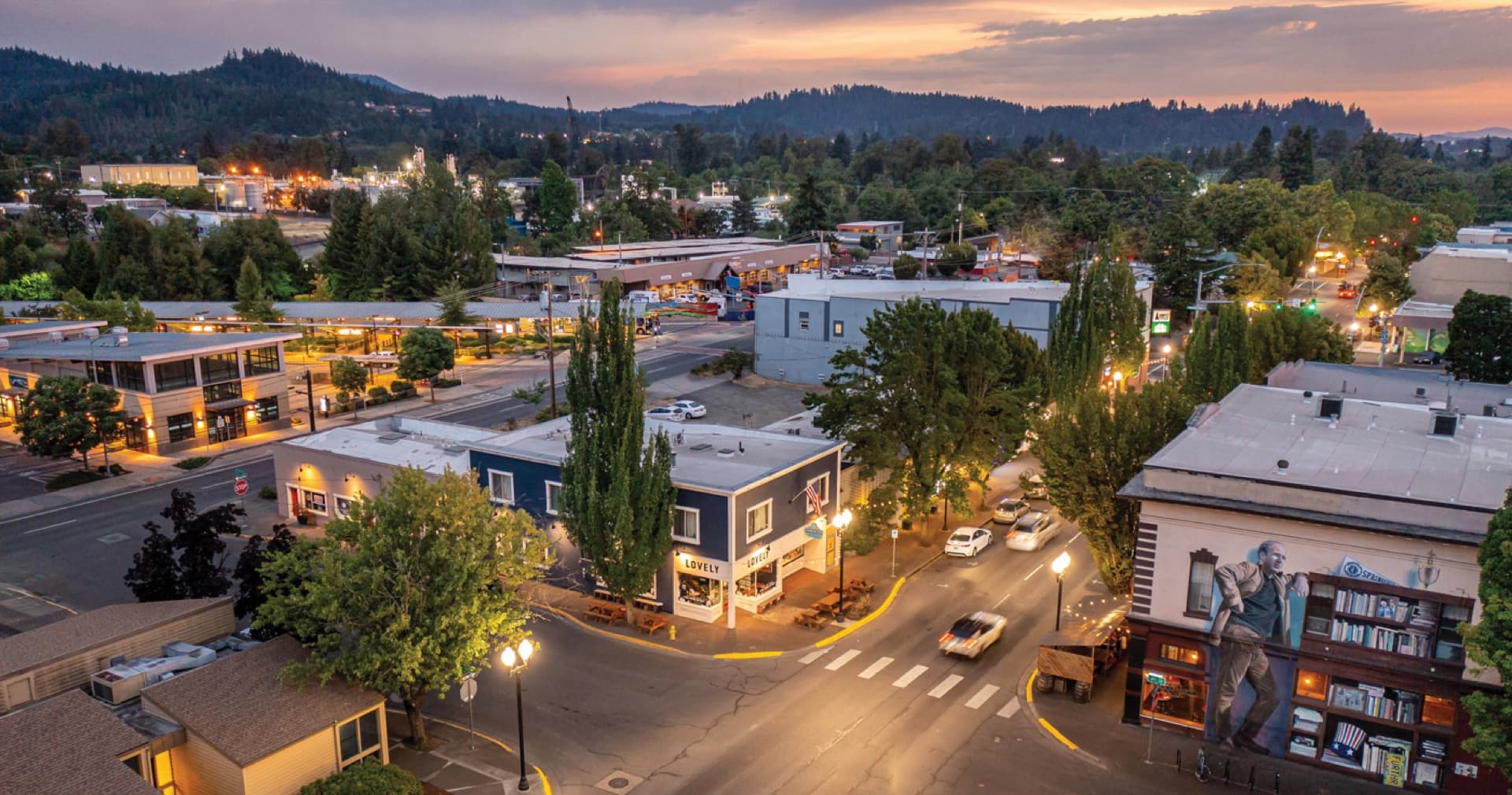 Springfield, Oregon aerial view
